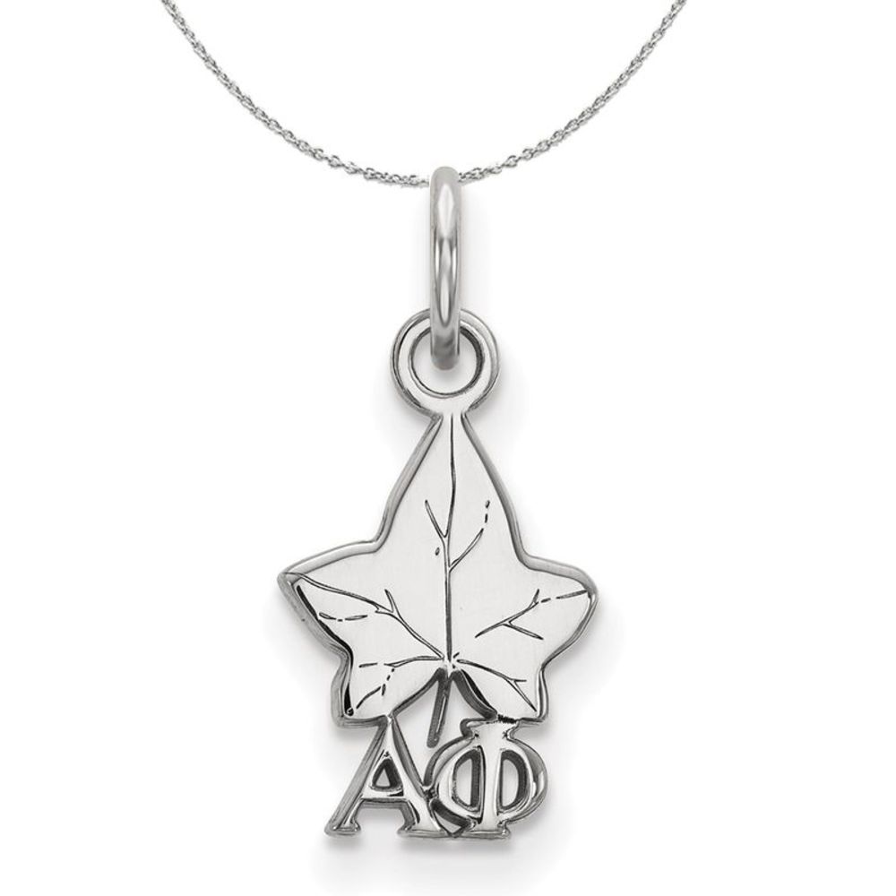 Sterling Silver Alpha Phi XS (Tiny) Pendant Necklace - 20 Inch